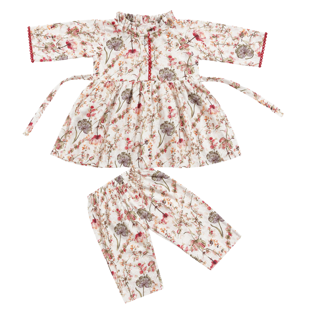 Premium Cotton Baby Girls Set | Floral Full Sleeve Top & Harem Pants | Soft & Comfortable Ethnic Wear (Copy)