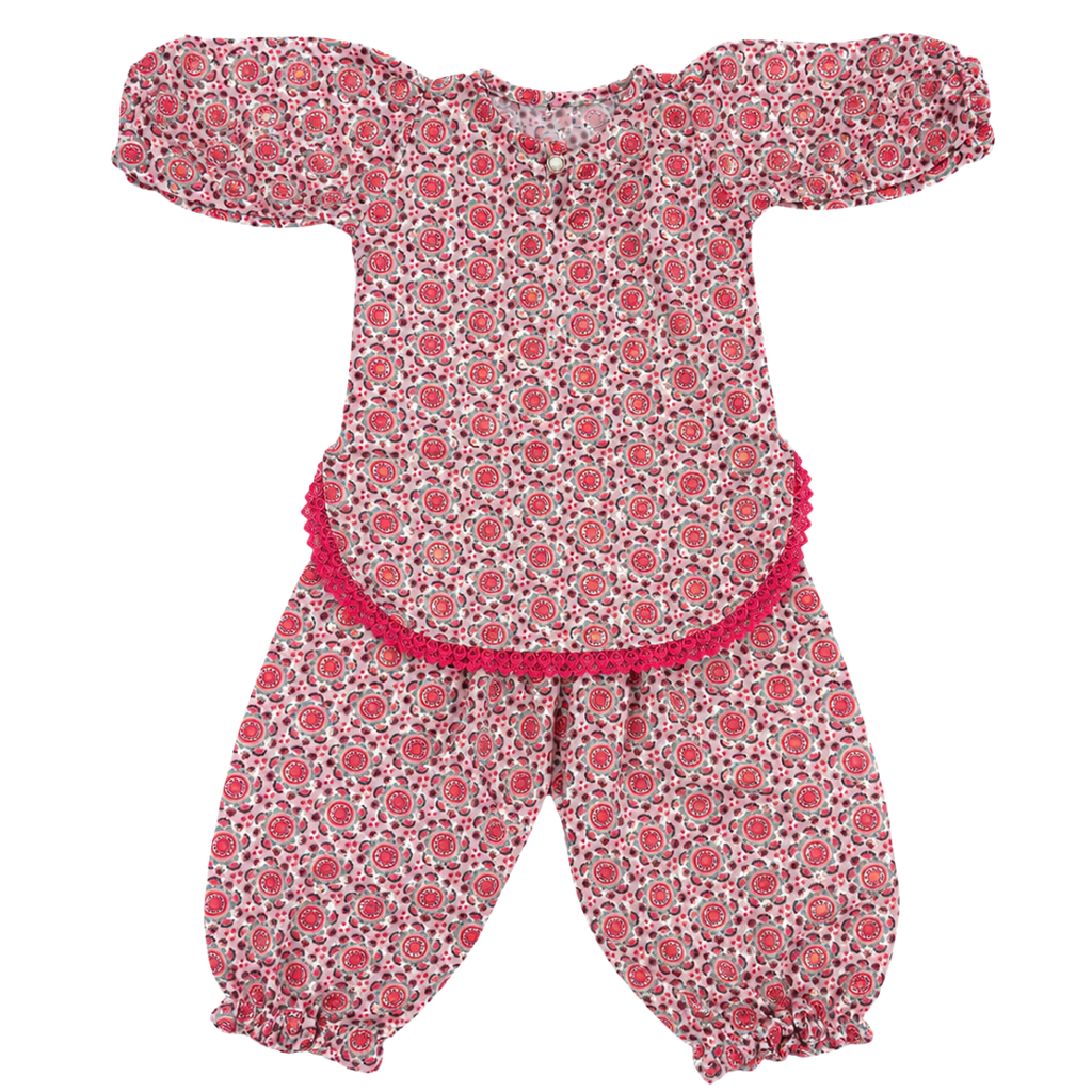 Premium Chikankari Cotton Baby Girls Co-Ord Set | Floral Full Sleeve Top & Harem Pants | Soft & Comfortable Ethnic Wear